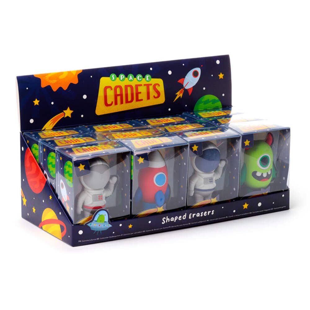 Puckator Space Cadet Eraser in a Mini Box, Rubber Erasers Stationery Set, Party Bag Fillers for Girls and Boys