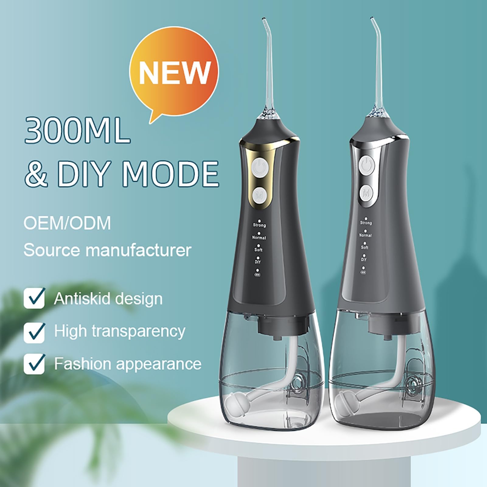 Przenośna Nić Dentystyczna 300 Ml 4 Tryby Czyszczenia Ipx7 Wodoodporny Aparat Dla Dorosłych I Dzieci Pielęgnacja Jamy Ustnej Nić Dentystyczna Irygator Wodny Środek Do Czyszczenia Zębów (Color : Gold