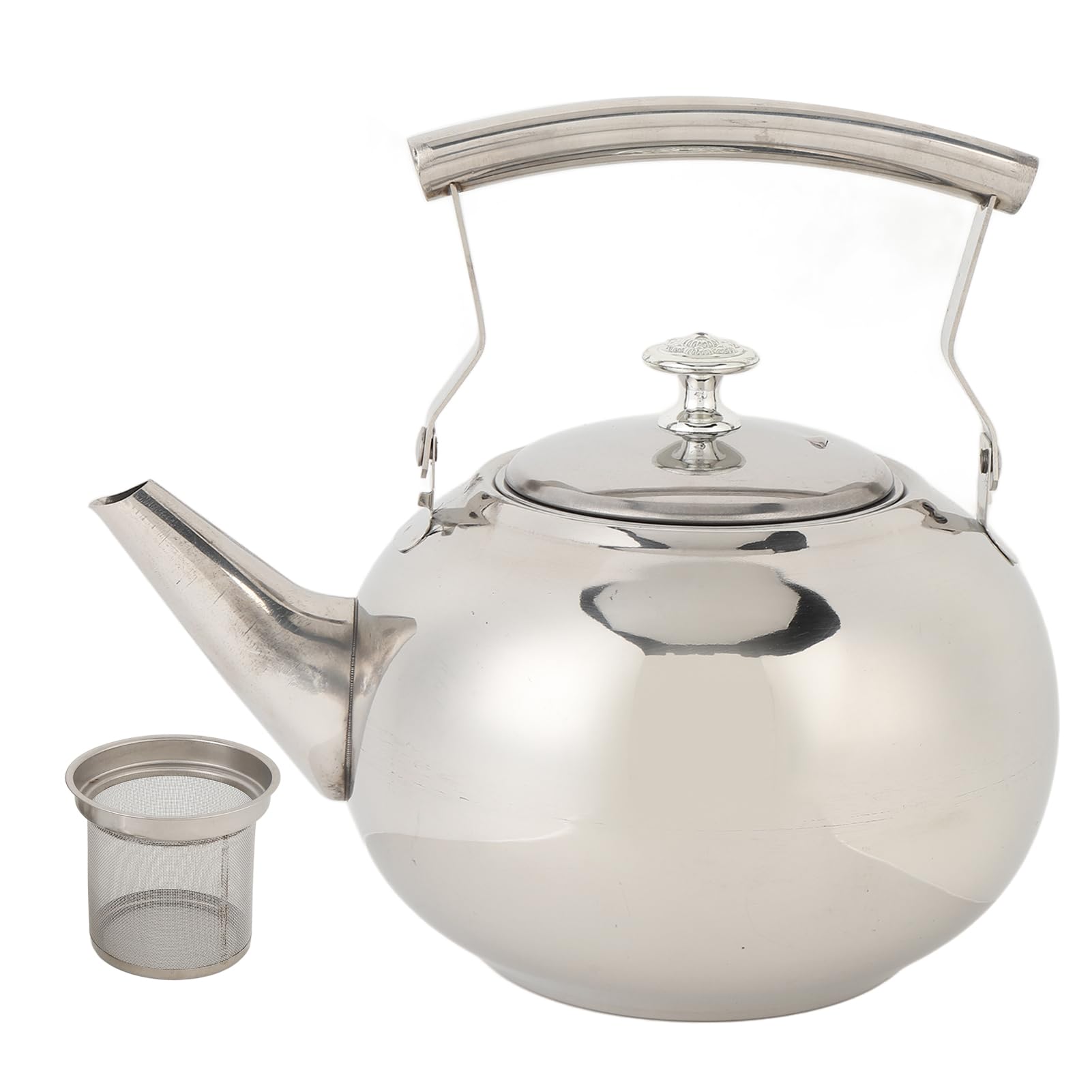 Stainless Steel Tea with a Fine Filter, Safe Lid Design, Precise Constructed Spout, Multi purpose Stove for At Home Camping (1.5L/1500ml)