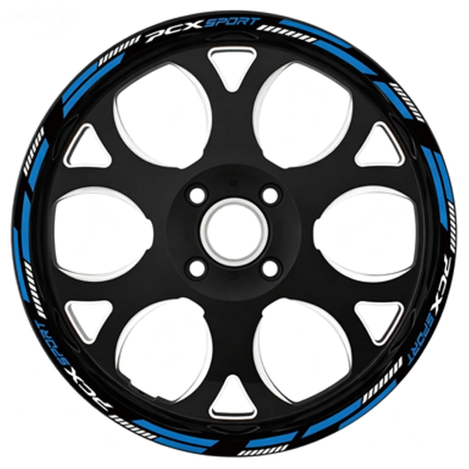 Reflective Motorcycle Accessories Wheel Stickers Hub Decals Rim Stripe Tape for PCX125 PCX150(Color3)