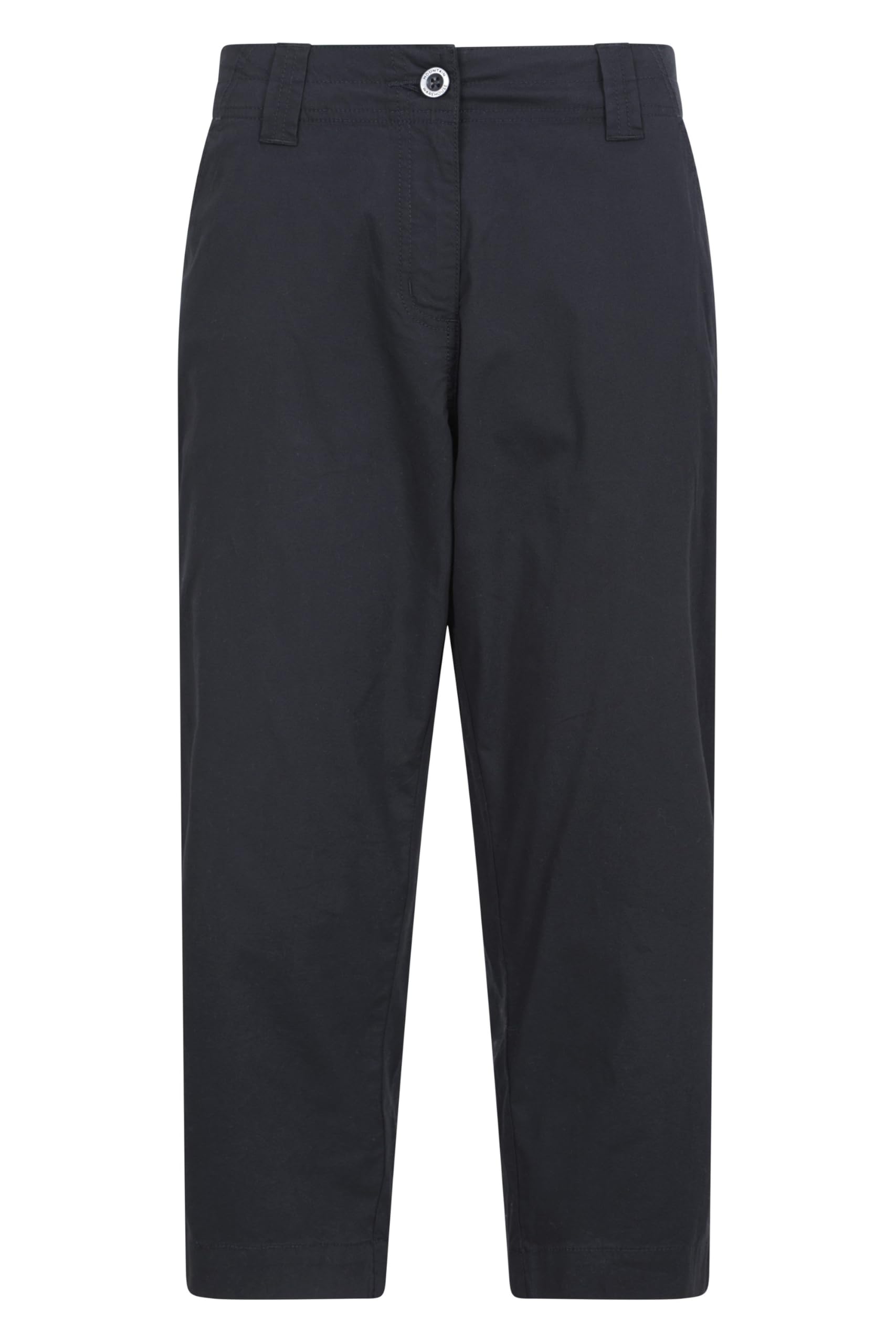 Mountain Warehouse Coastal Stretch Womens Trousers - Regular Length, Lots of Pockets, Breathable, Lightweight Pants -Best Walking, Hiking, Outdoors & Trekking Black 10, Black (Capri)