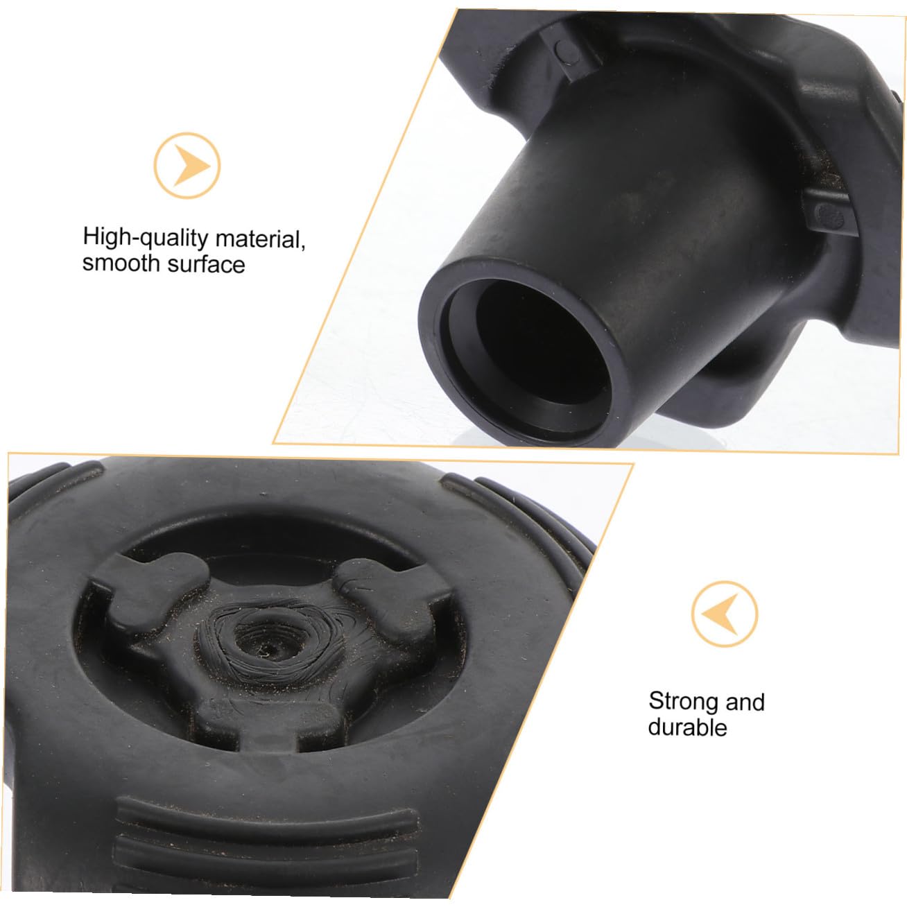 YARNOW 8 Punte di Gomma Antiscivolo per Bastoncini da Trekking 19Mm Accessori Resistenti All’Abrasione Design Ammortizzante Compatibili Stampelle e Bastoni da Passeggio per