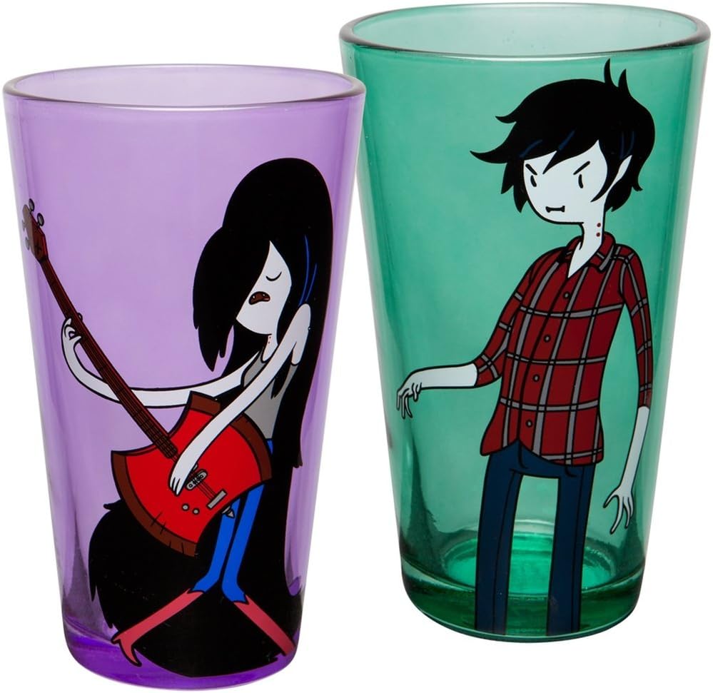 Funky People Adventure Time Marceline and Marshall Pint Glass Gift Set