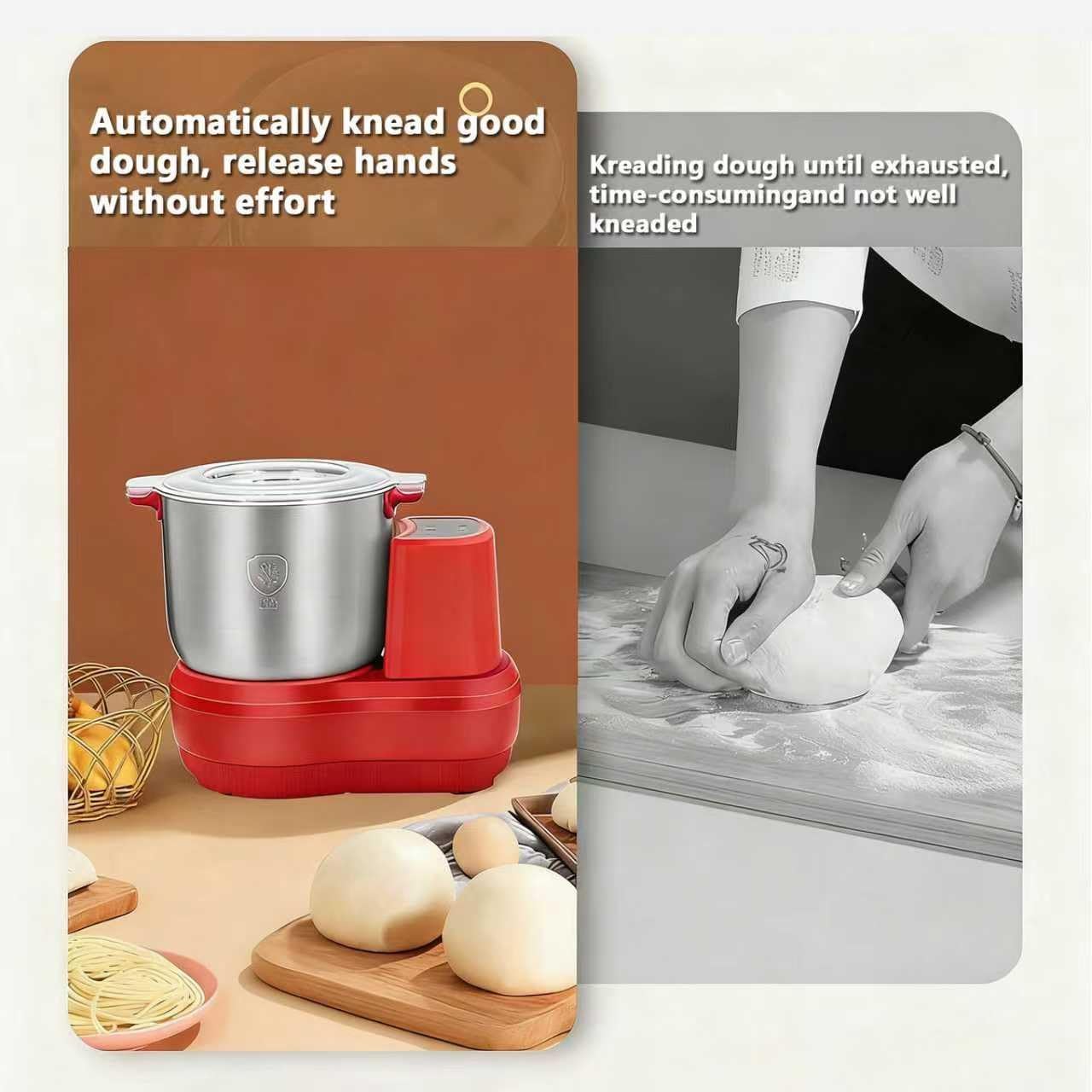 Impastatrice Planetaria Da 12 Litri, Impastatrice Cucina Da 200 W, Impastatrice Elettrica, Con Funzione Fermentazione E Timer Intelligente, Design Diviso, Impasto Rapido In 15 Minuti