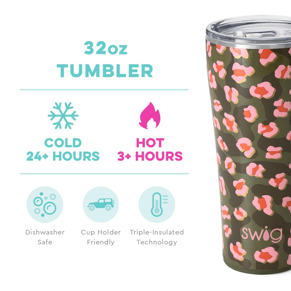 Swig Life Izolowany kubek o pojemności 900 ml, podróżny kubek do kawy z pokrywką, przyjazny podróżny kubek do kawy, termos ze stali nierdzewnej, kubek 907 ml, izolowany kubek do kawy wielokrotnego