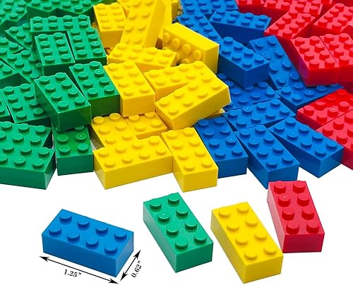 Miniatura 2 de Juego de 120 piezas de bloques de construcción clásicos de ladrillos de construcción MOC de 2 x 4 piezas de ladrillos básicos de construcción,