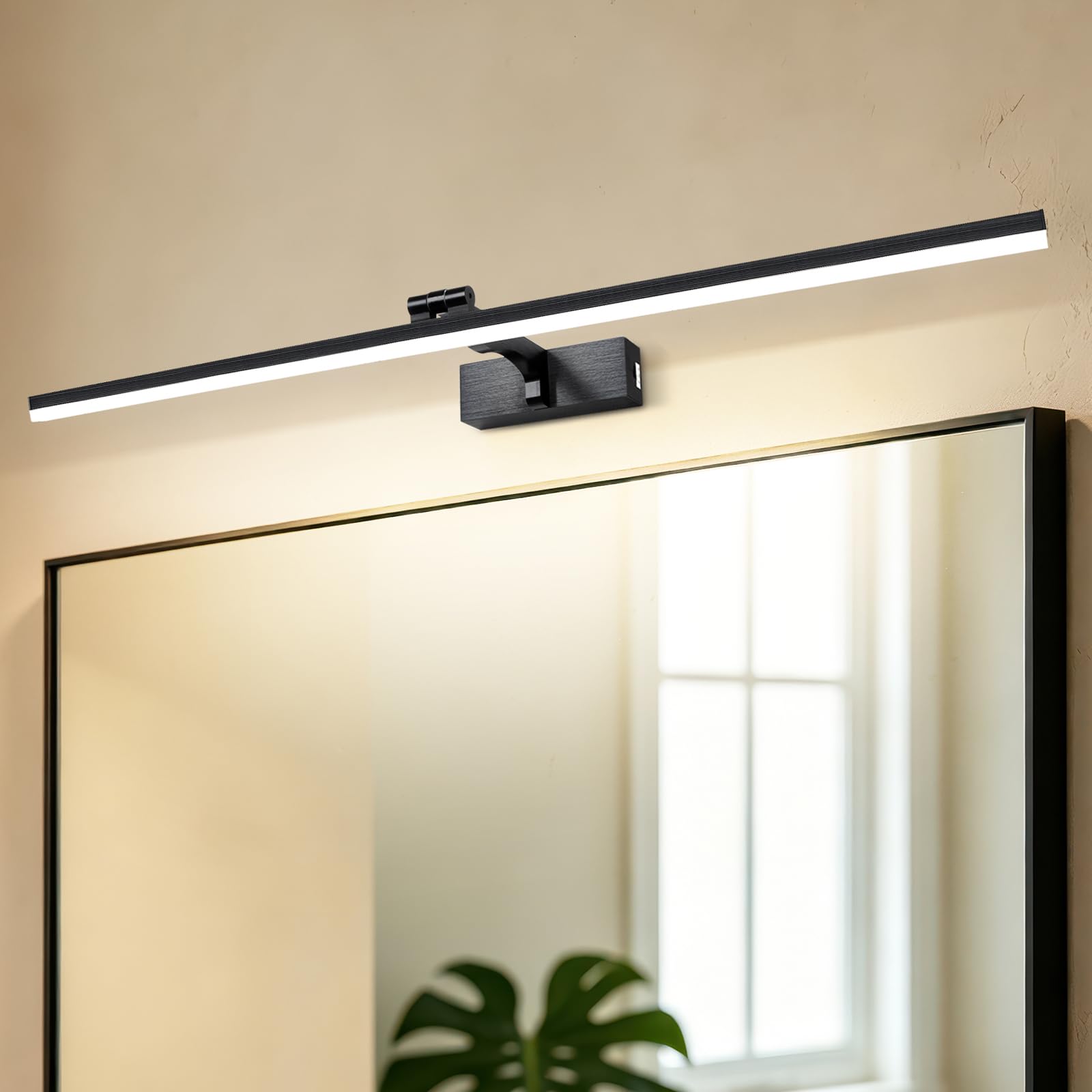 Lampe Miroir LED Salle de Bain 80cm 3 Températures de Couleur 180° Rotatif 1820LM 16W IP44 3000K/4500K/6000K
