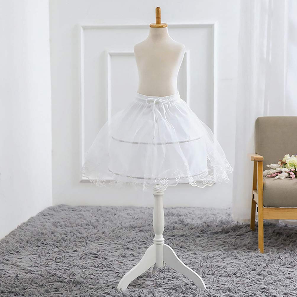 SOIMISS Mädchen Reifen Petticoat Kurzen Krinoline Unterrock Spitze Unterrock Weißen Kurzen Petticoat für Kinder Mädchen Hochzeit (Weiß)