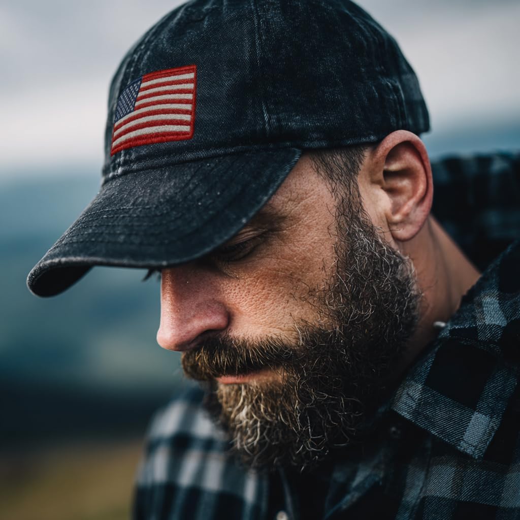 American Flag Trucker Hat Unisex Baseball Cap Patriotic Hat Adjustable Baseball Caps Us Flag Caps Black - Image 6