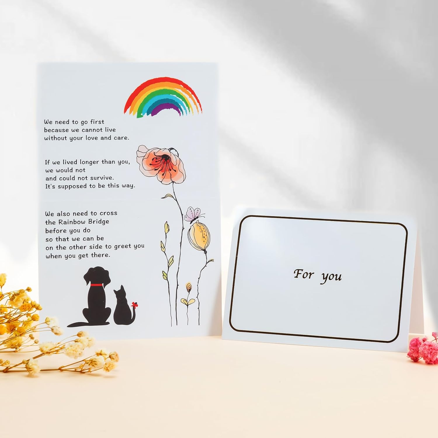 6" Rainbow Bridge Dog Memorial Gifts with Sympathy Card, Loss of Dog Sympathy Gift, Pet Sympathy Gifts for Dogs, Pet Loss Sympathy Gift for Dog Passing Away. - Image 6