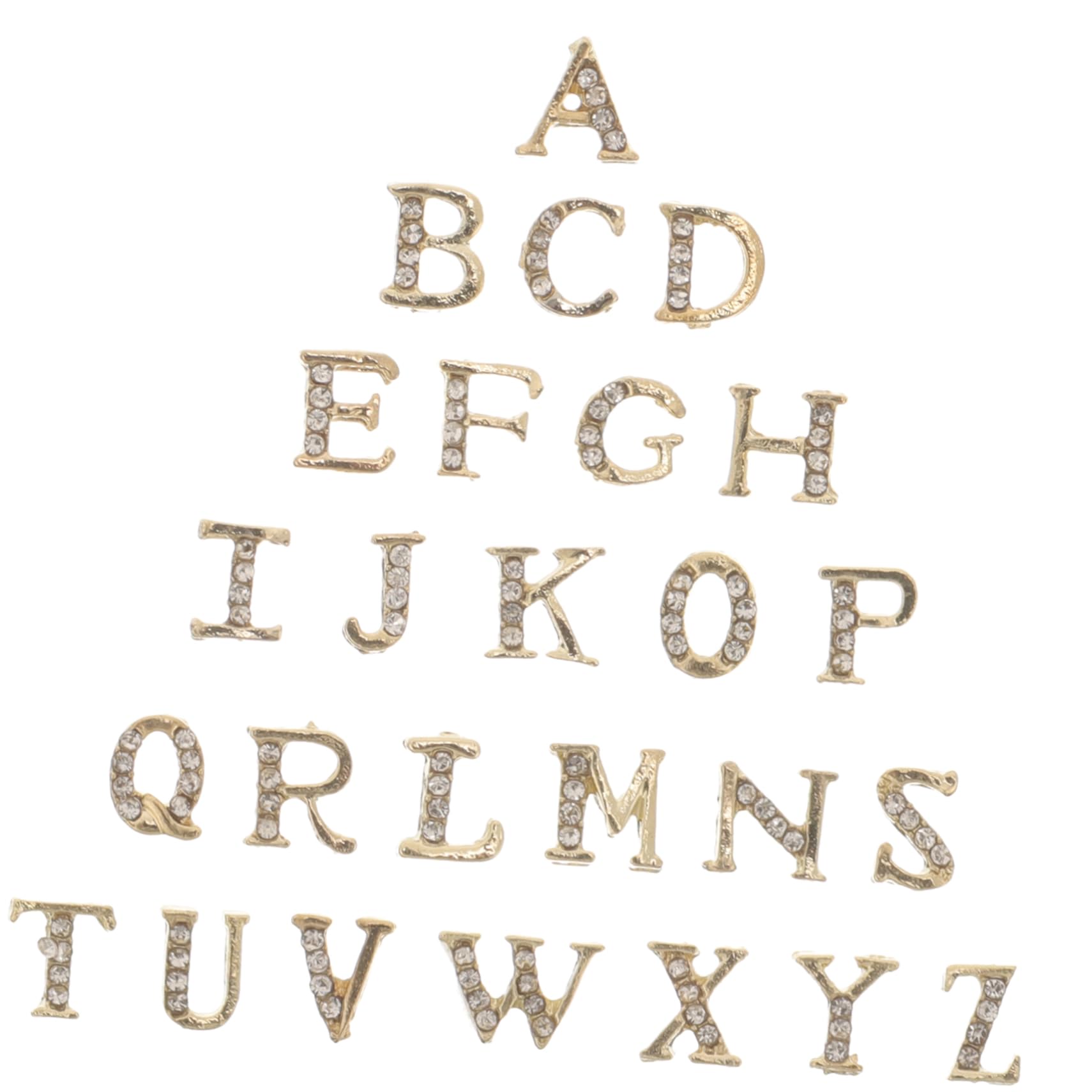 TOVINANNA Nail Charms Glue Included Letter Charm Set Manicure Decoration for Women