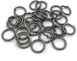 200 Piezas de Anillos de Salto de Bucle Simple Abiertos para Hacer Joyas, Conectores de Anillo Dividido, Color Negro, 10 mm, 200 Piezas