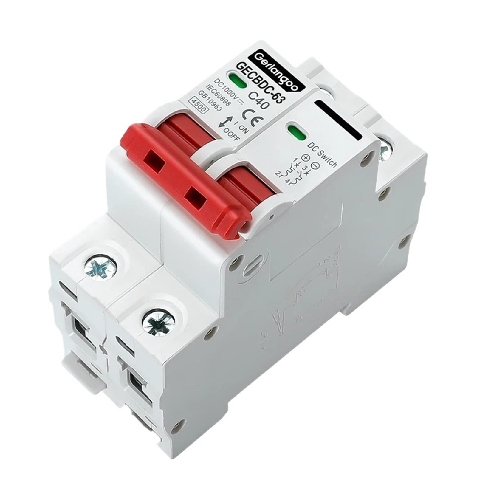 Disjoncteur 100A DC 1000V 2P pour protection de batterie voiture
