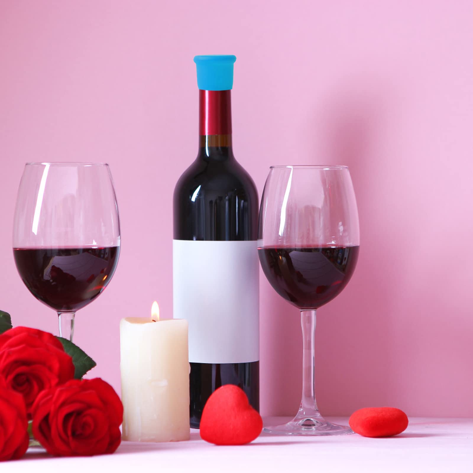 12 Tapones De Silicona Para Botellas De Vino, Cerveza, Champán - 6 Colores