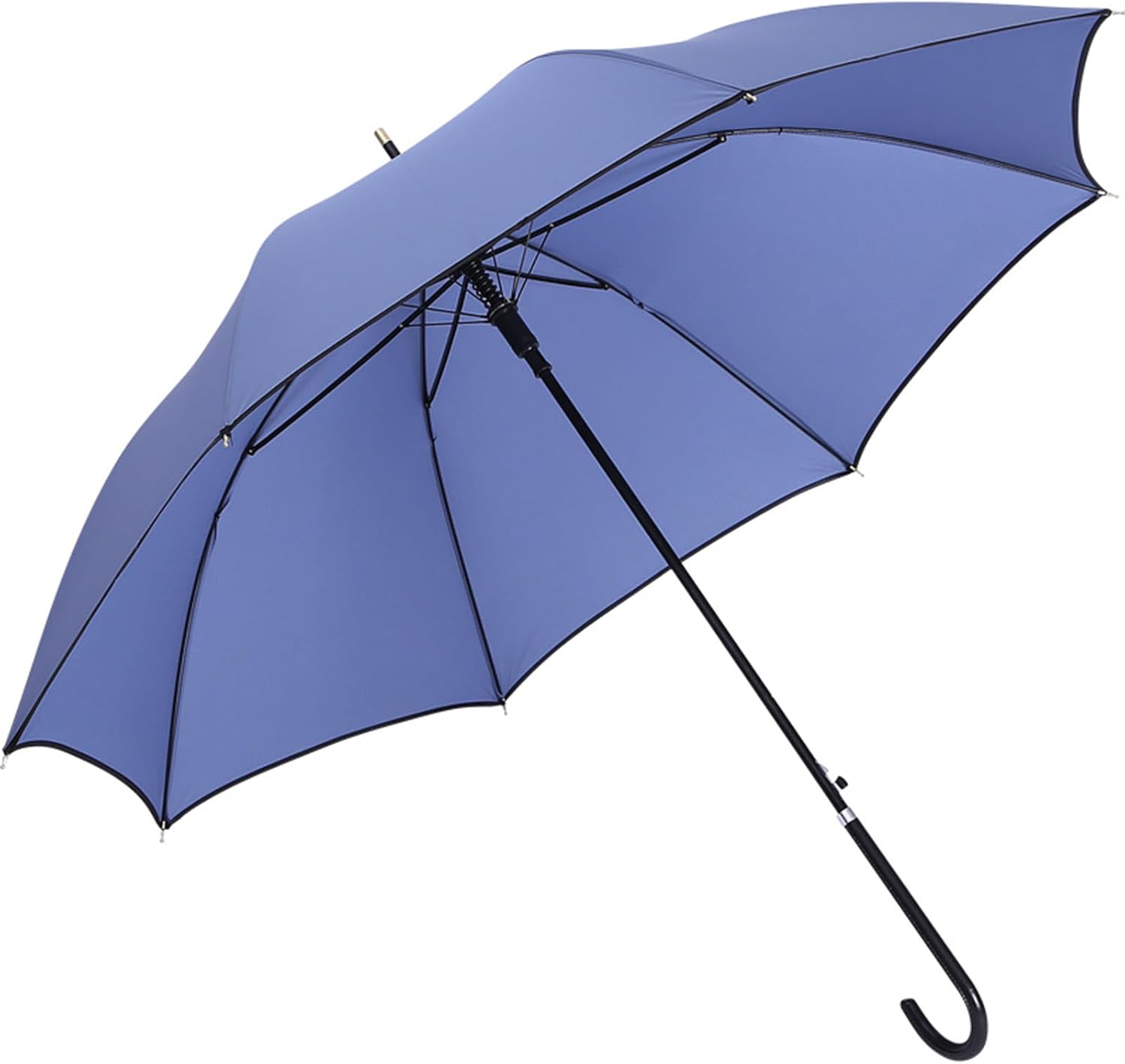 ThreeH Classic Long Stick Umbrella with Large Leather Handle Windproof Automatic Open Lightweight Rain Umbrella