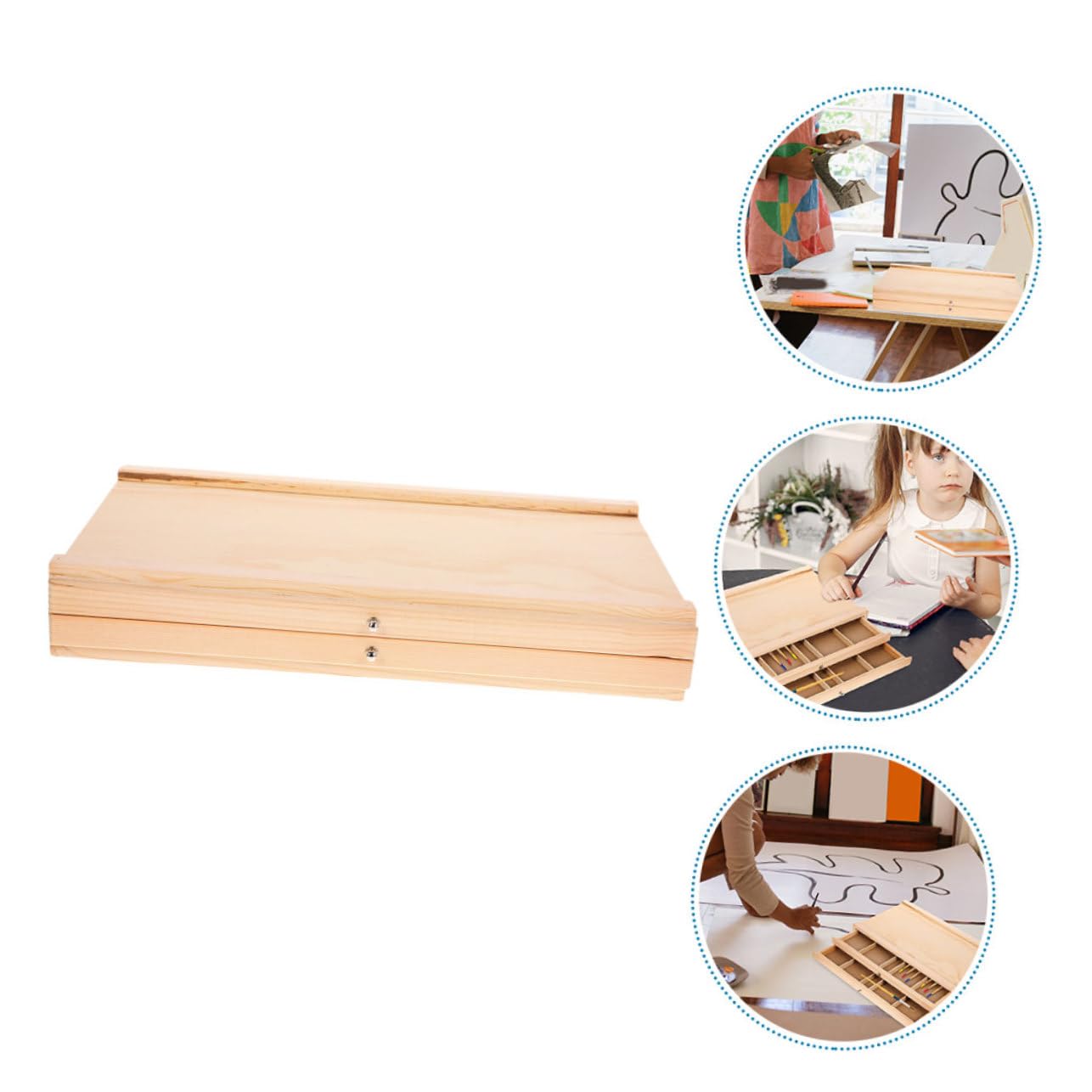 Artibetter Boîte De Rangement pour Art avec Organisateur De Marqueurs pour Dessin Boîte Artiste pour Outils pour Étudiants Et Artistes