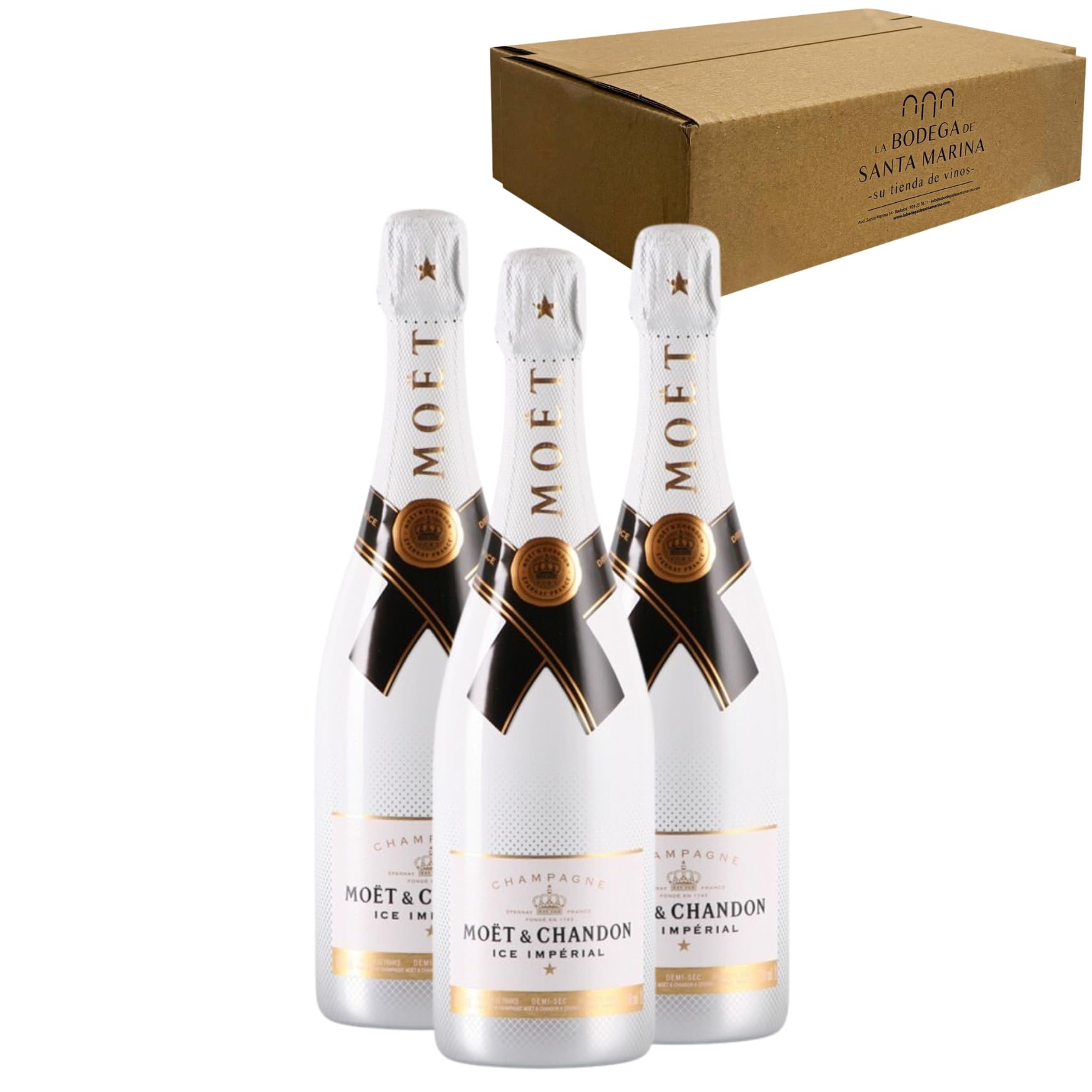 Champagne Ice Imperial - Para Disfrutar en Celebraciones y con los Tuyos - Pack 3 Botellas 75cl