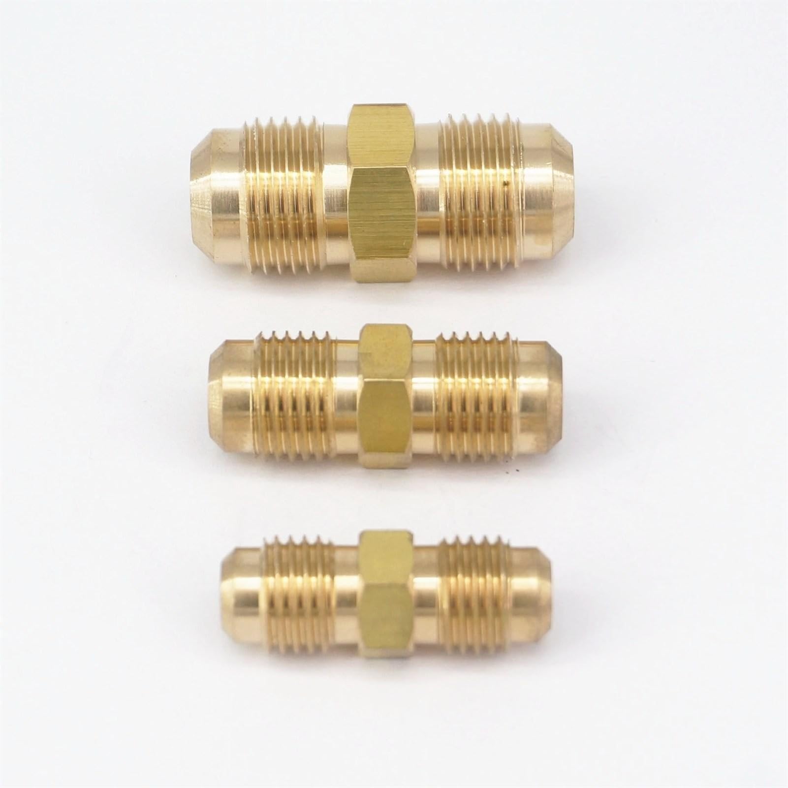 Qinlu-Brass Connector Hose Fitting Fit Tube OD 1/4