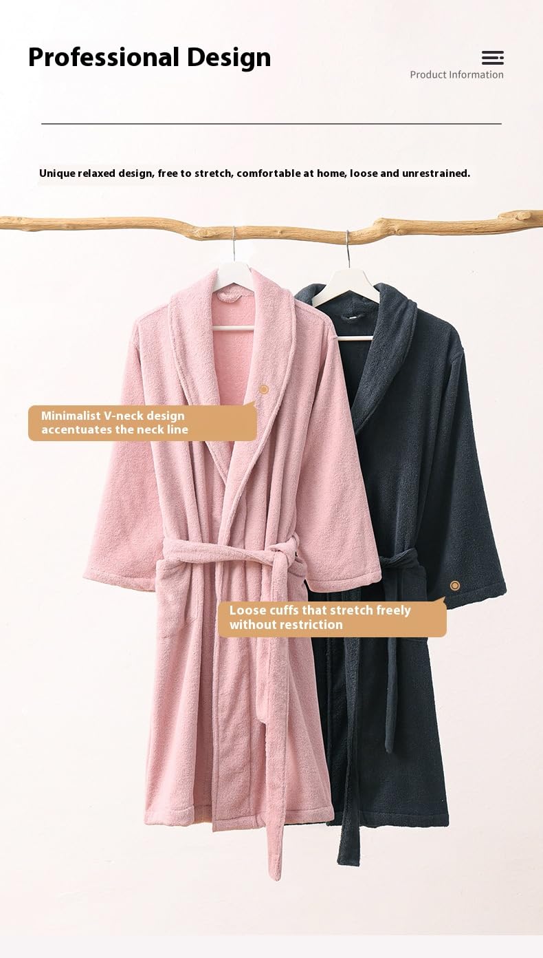 Miękki lekki bawełniany szlafrok dla kobiet mężczyzn, cienki szlafrok unisex średniej długości, solidny pluszowy szlafrok w stylu kimono, biały XL