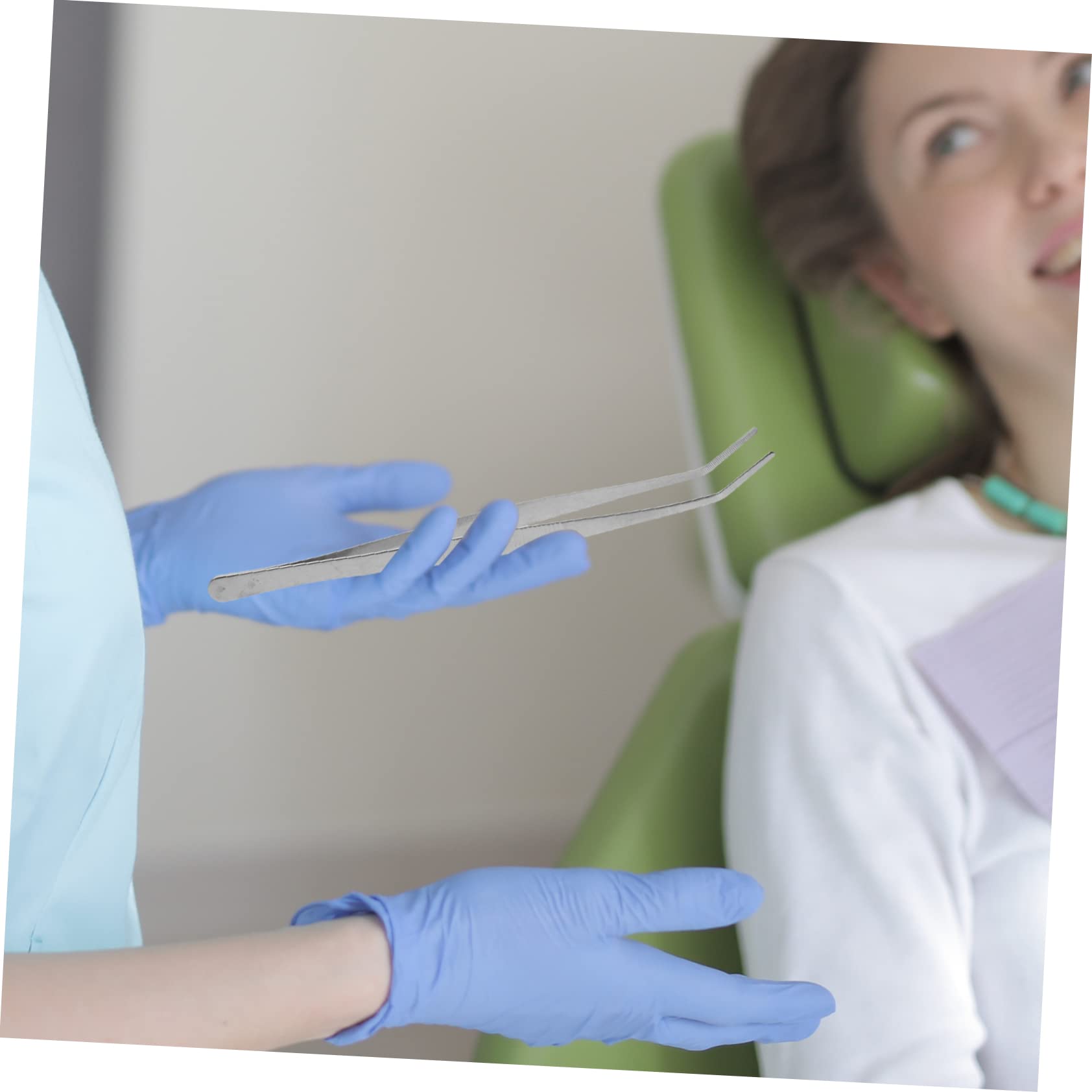 BCOATH Professional Reptile Feeding Tongs 25cm Straight Curved Tweezers Stainless Steel Material