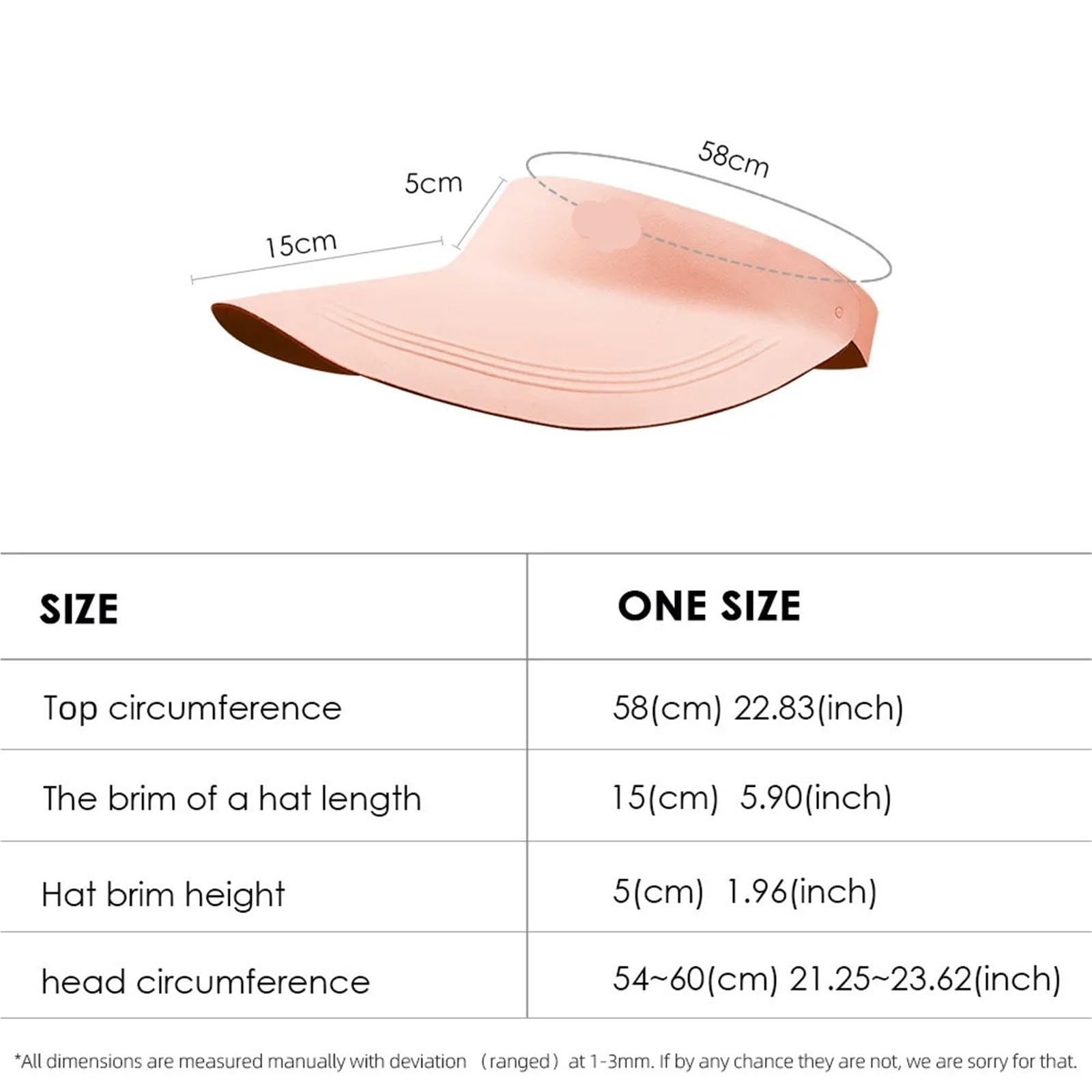 Gorra de béisbol con Visera Superior vacía y protección UV, Unisex, Anti-UV, UPF50+, Ajustable, for Primavera, Verano y Exteriores. Diseñado para Golf, Tenis, Running y Bádminton(Sky Blue)