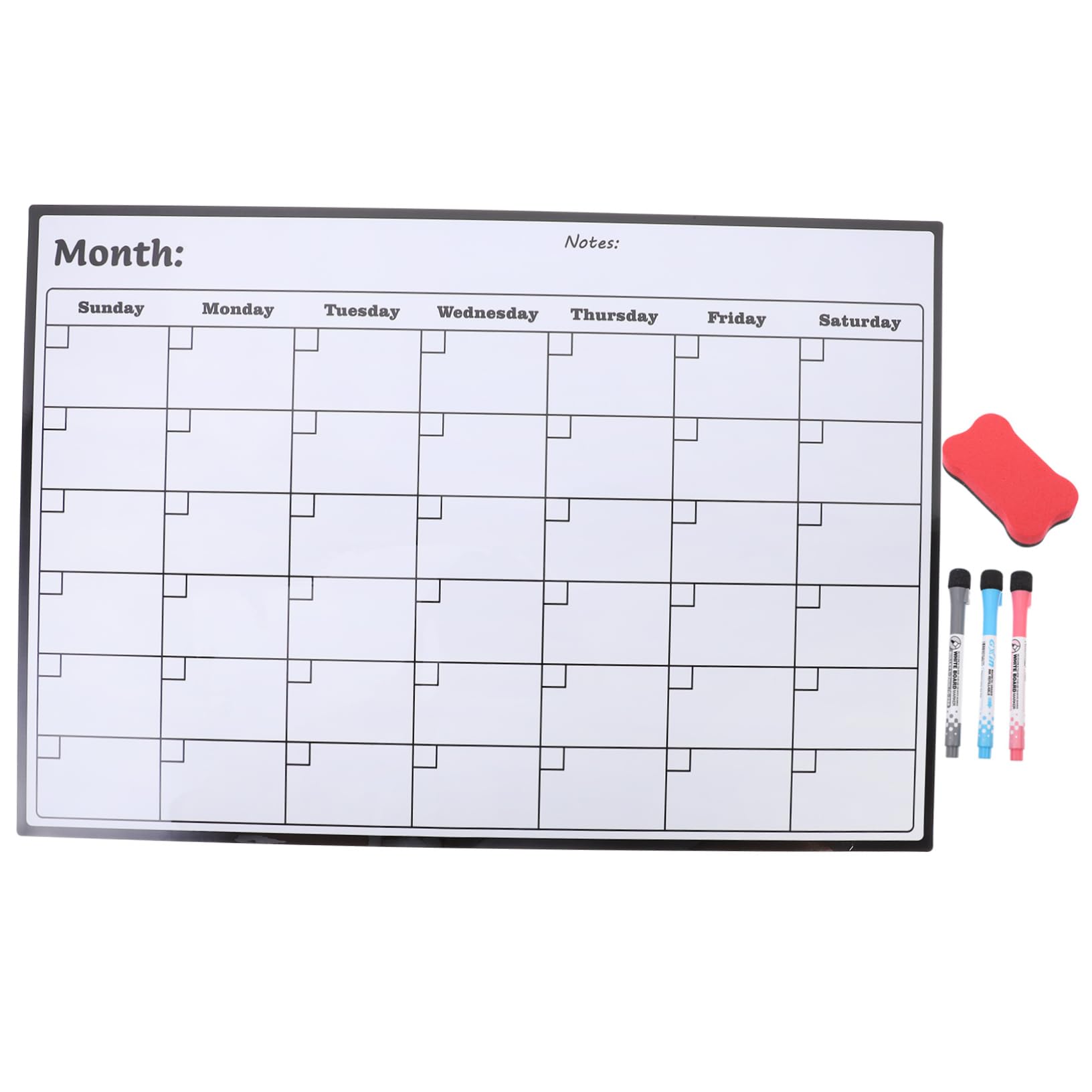 TEHAUX Calendario Magnetico Da Frigo Lavagna Mensile Cancellabile Planner Per Famiglia Per Organizzare Attività e Promemoria Facile Da Usare e Installare