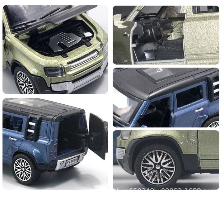 Image of KAVANA 1:32 Scale DieCast Metal Defender Pull Back Action Openable Doors, Metal Cars for Kids Toys,car Toys for Kids 5 Years 12, Car Toy Realistic Miniature Model Gift 2+yrs Girls Boys Random Colors