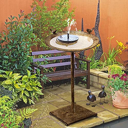 Aflowa Metal Bird Bath,28 Inch Large Bird Baths For Outdoors, Birdbaths For Garden Outside Yard,Bird Feeder Summer Decor,Gift Tall #TOP5