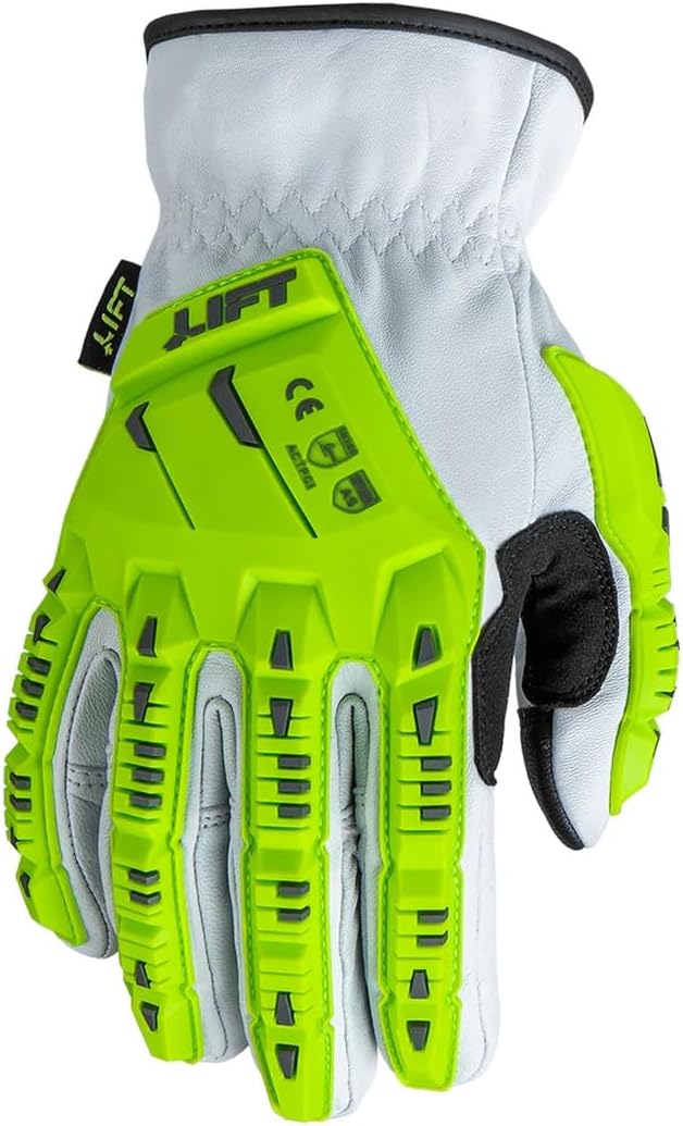 SDS-2100 Impact Glove (Green/White Goat Leather) - XL