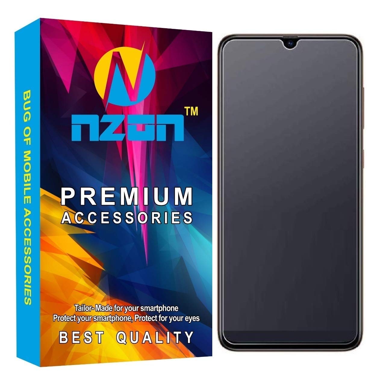 nzon Design for Galaxy M21 Tempered Glass Matte Finish Screen Protector