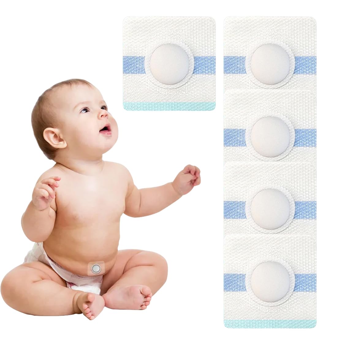 GXGM Parche Cordon Umbilical Bebé, Protección Hernia Umbilical, Cinta Adhesiva Bebé, Material PU Suave, Confortable y Transpirable, Ajuste Seguro y Práctico, Alta Calidad, Portátil