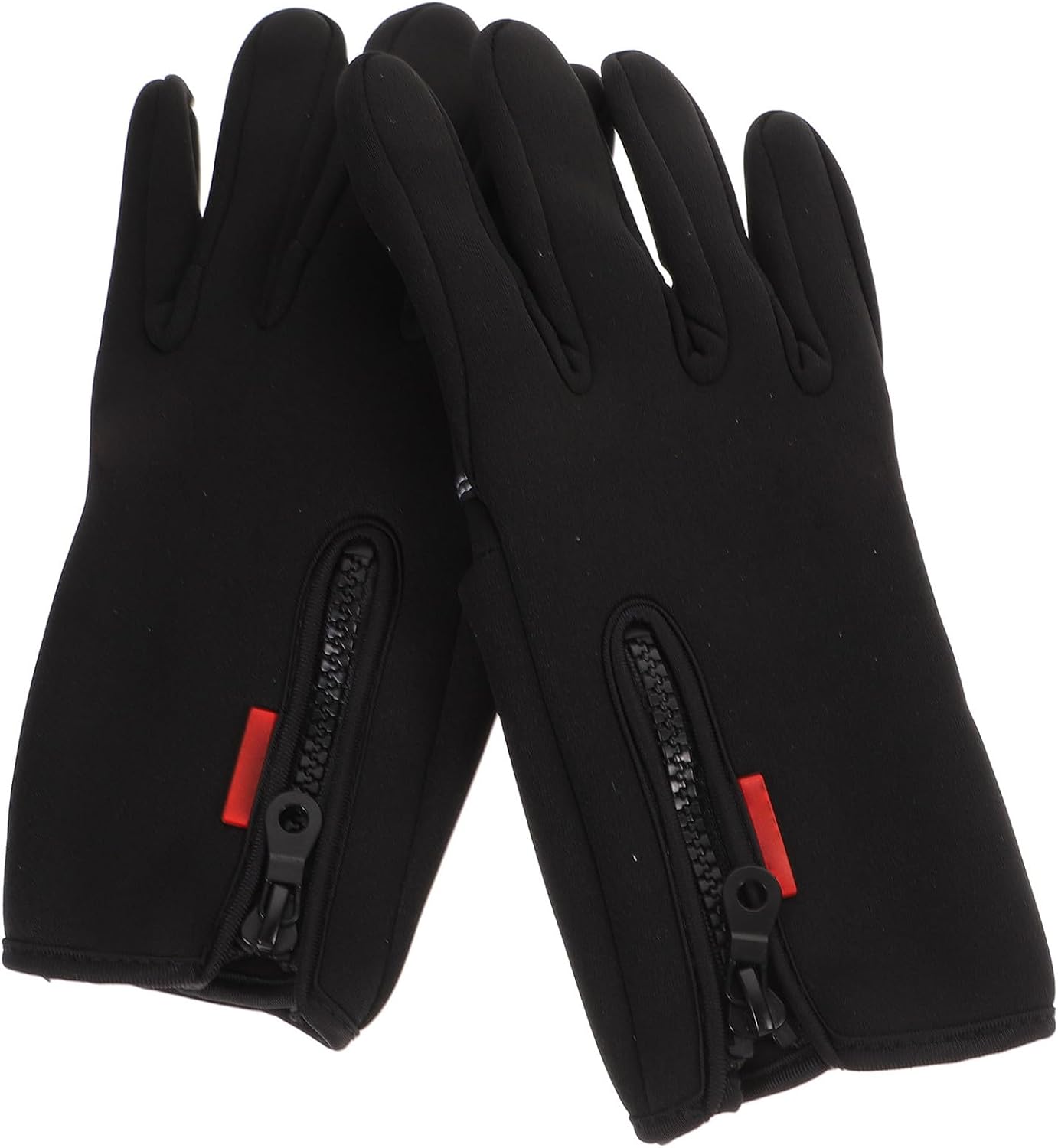 FRCOLOR 2 Fingers Cut Thermal Fishing Gloves Windproof Touchscreen Winter Warm Mitts with Fleece Lining for Men and Women Outdoor Cycling Hiking