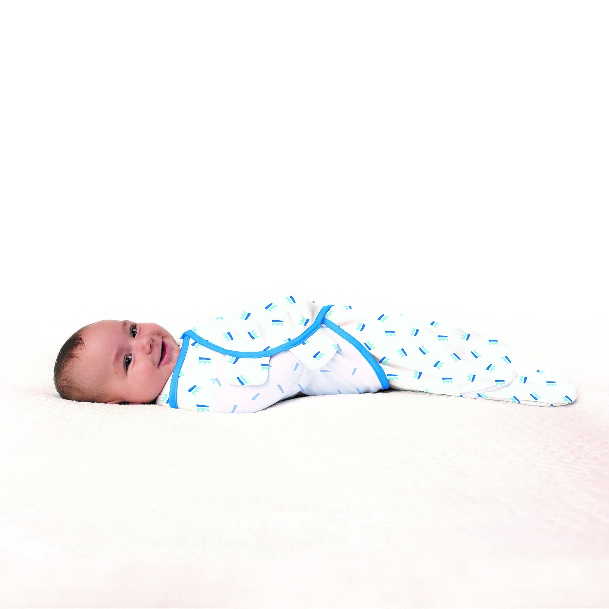 SwaddleMe Easy Change Pucktuch in Größe Small/Medium, für 0-3 Monate, 3-6kg, bis zu 66cm lang, 1-Pack Baby Pucktuch mit Easy Change Reißverschluss