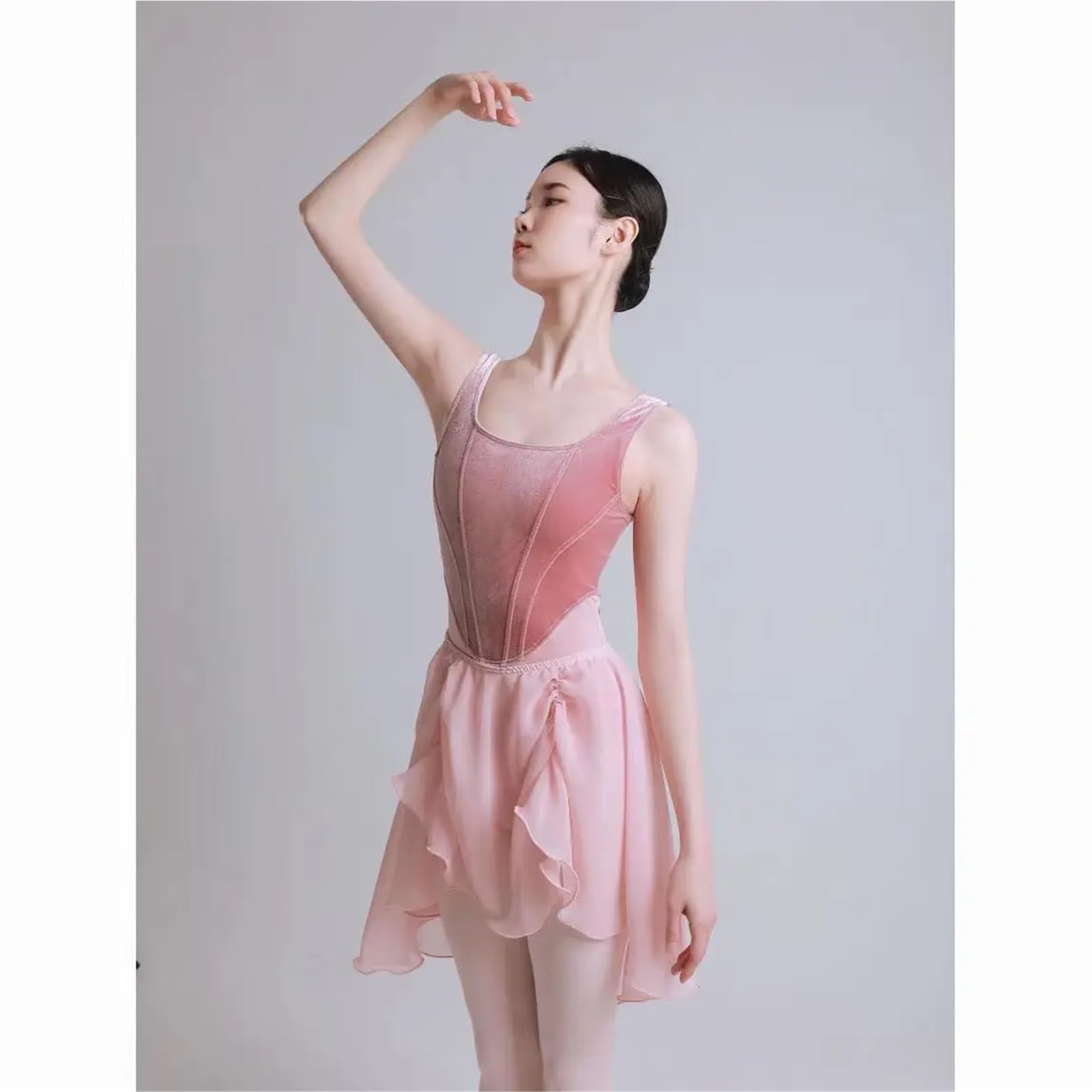 Justaucorps de Ballet Justaucorps De Ballet 2 Pièces For Femmes, En Velours, Sans Manches, For Professeur, Entraînement Spécial, Gymnastique, Yoga, Maillot Bain, Costume Scène