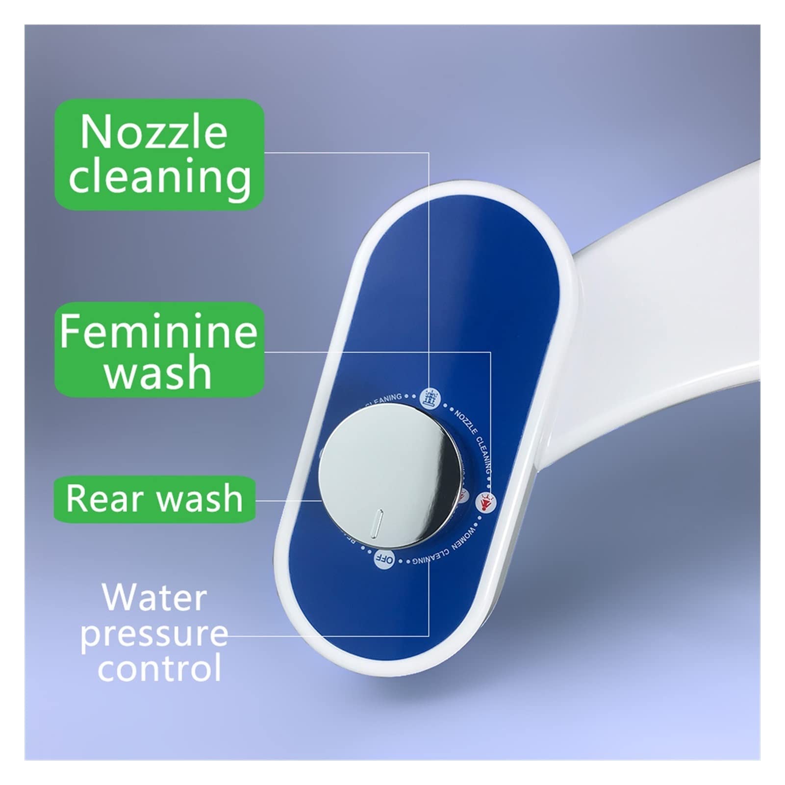 Bidet toaleta podwójna dysza osobista higiena bidet bidet toaleta bidet bidet toaleta akcesoria żeński bidet nieelektryczny (Color : Black, Size : A)