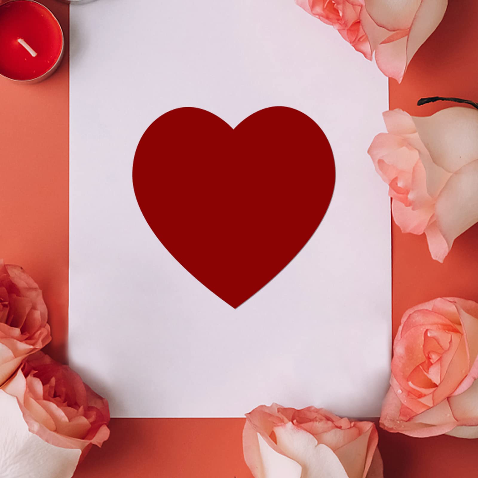 1000 Adesivi A Forma Di Cuore Rossi, 2 Rotoli Da 25 Mm, In Carta Di Alta Qualità, Per Decorazioni Fai Da Te, Scrapbooking, Bomboniere, San Valentino E Matrimoni - copertina