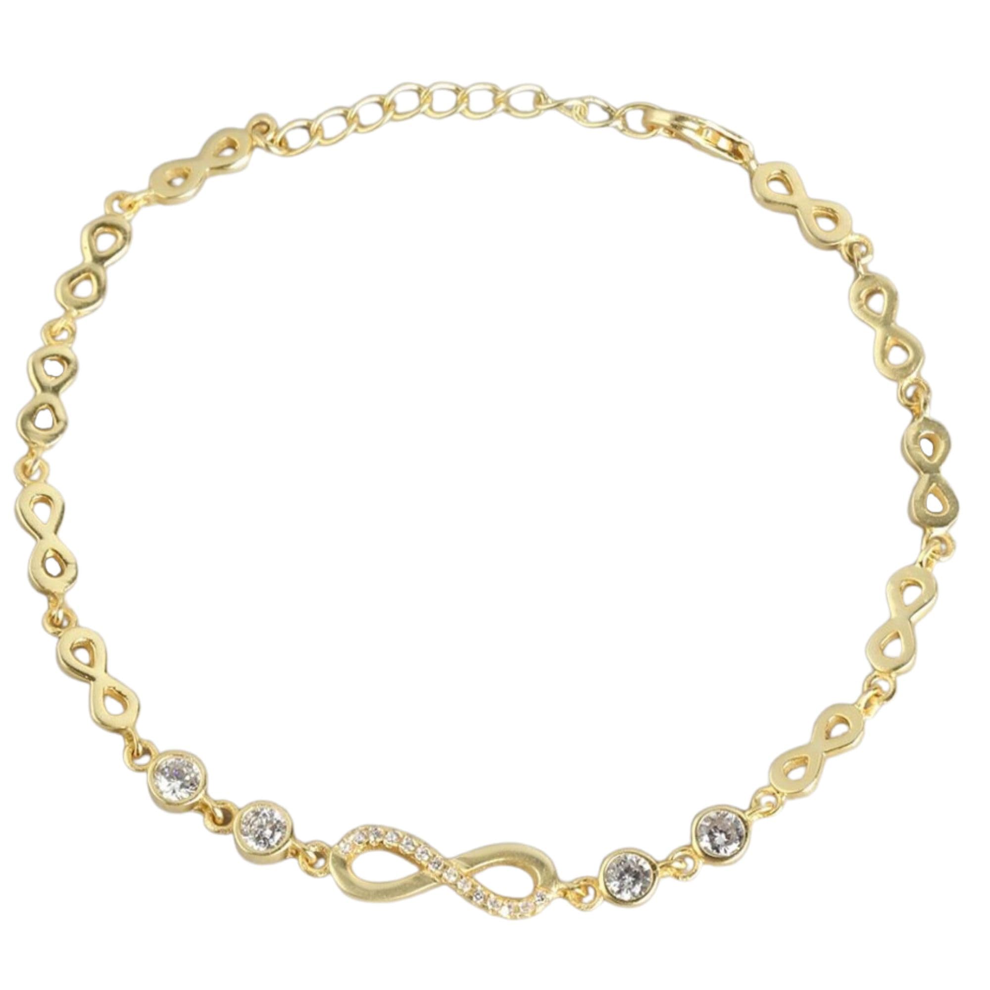 ZAVYA 925 Sterling Silver Cubic Zirconia Infinity Rose Gold Plating Link Bracelet | | Gift for Women and Girls | With Certificate of Authenticity and 925 Hallmark (B0CKBVP36N) Amazon Price History, Amazon Price Tracker