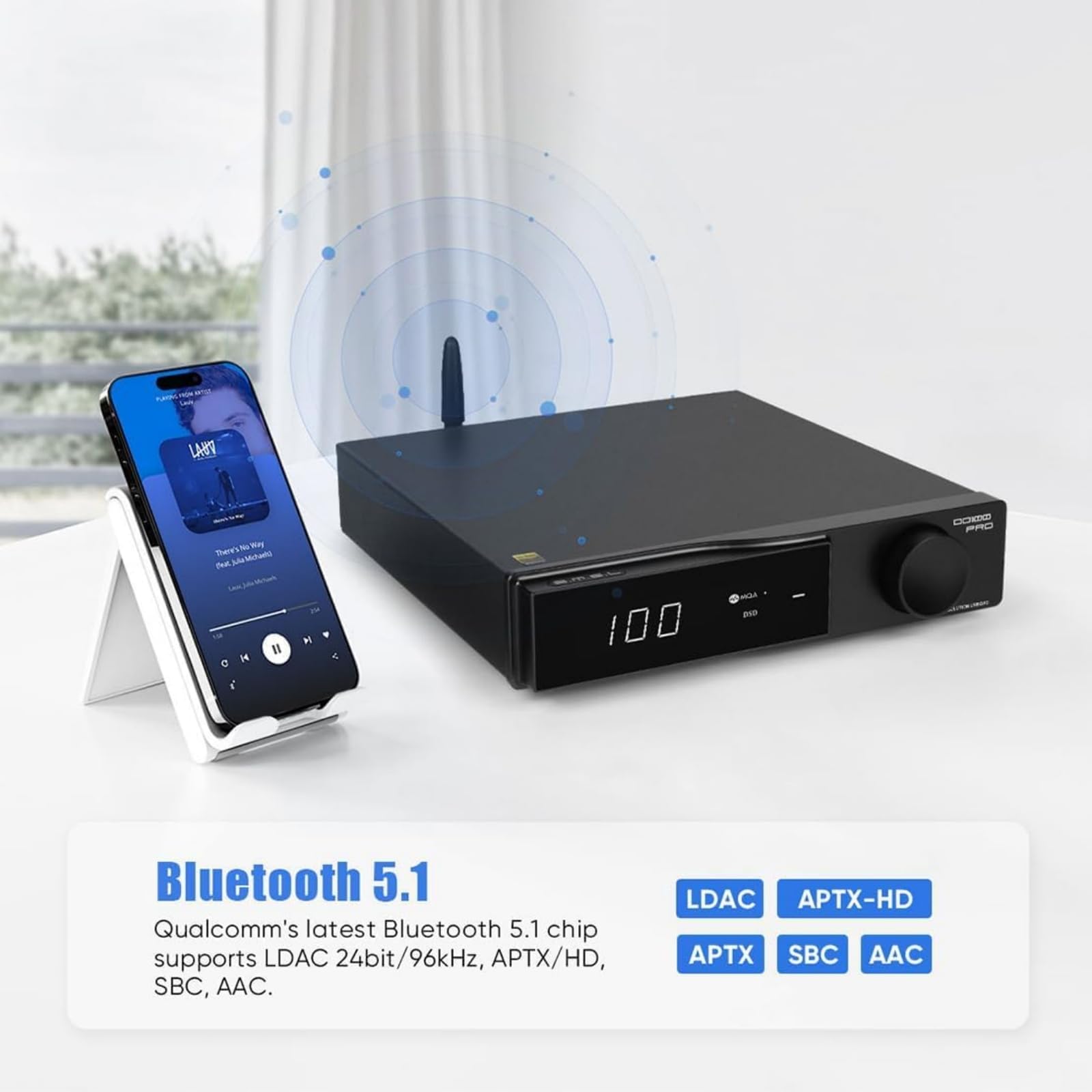 ポータブルプレーヤー S.M.S.L DO100 ES9038Q2Mx2 SMSL DO100 Decoder DSD Hi-Res DAC ES9038Q2Mx2 LDAC