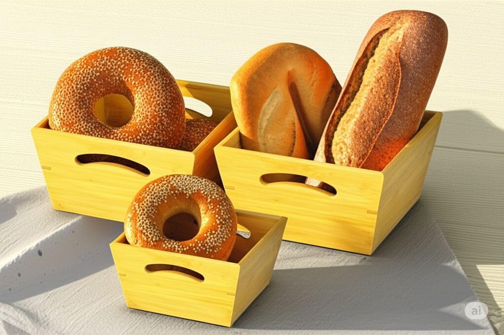 Paçi Premium Sofra Serisi Bambu 3'lü Set Ekmeklik