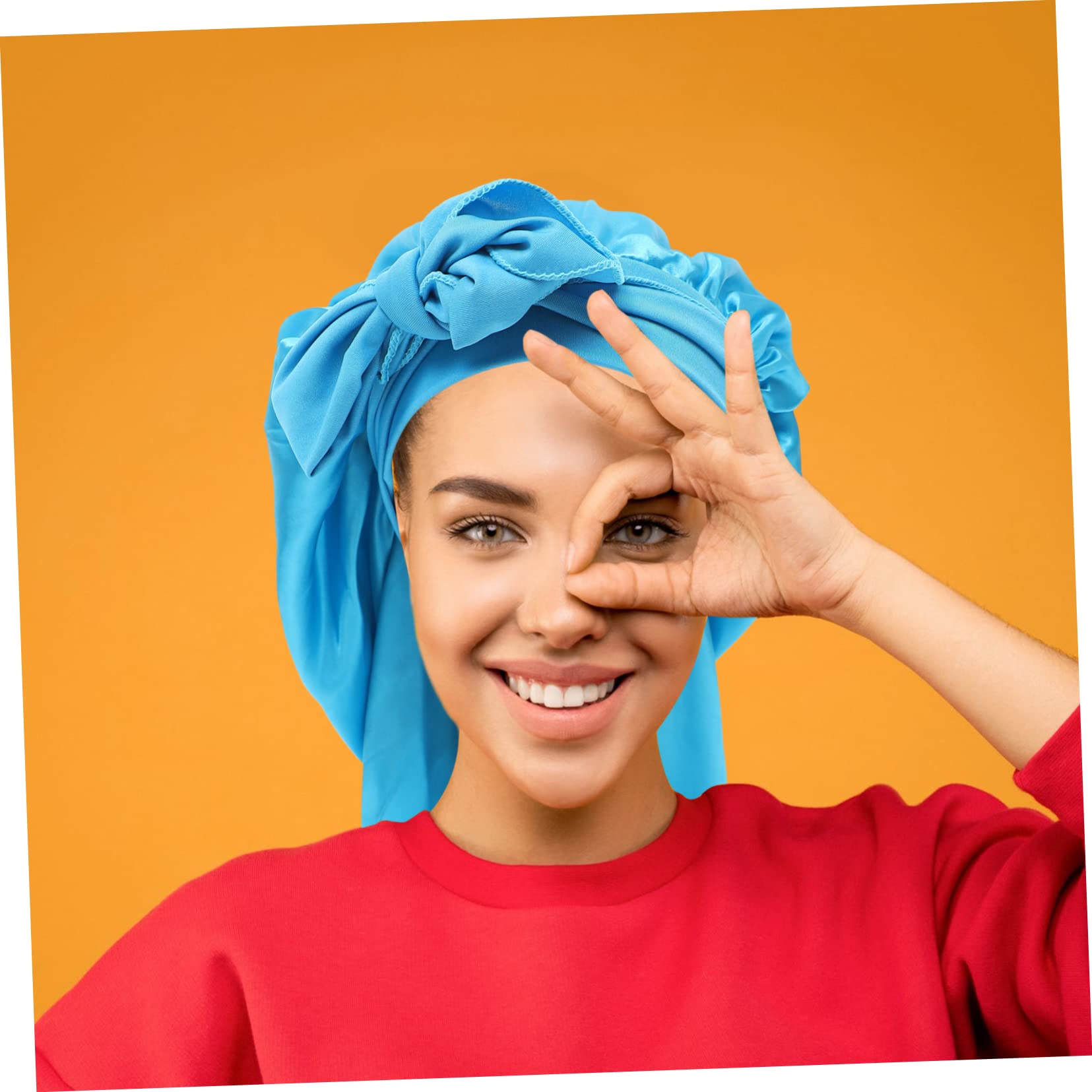 Abaodam 4pezzi Cappello Da Notte Raso Per Donne Copricapo Decorativo Per Ricci Cuffia Per Dormire Comoda e Pratica Perfetta Per Casa e Attività Quotidiane