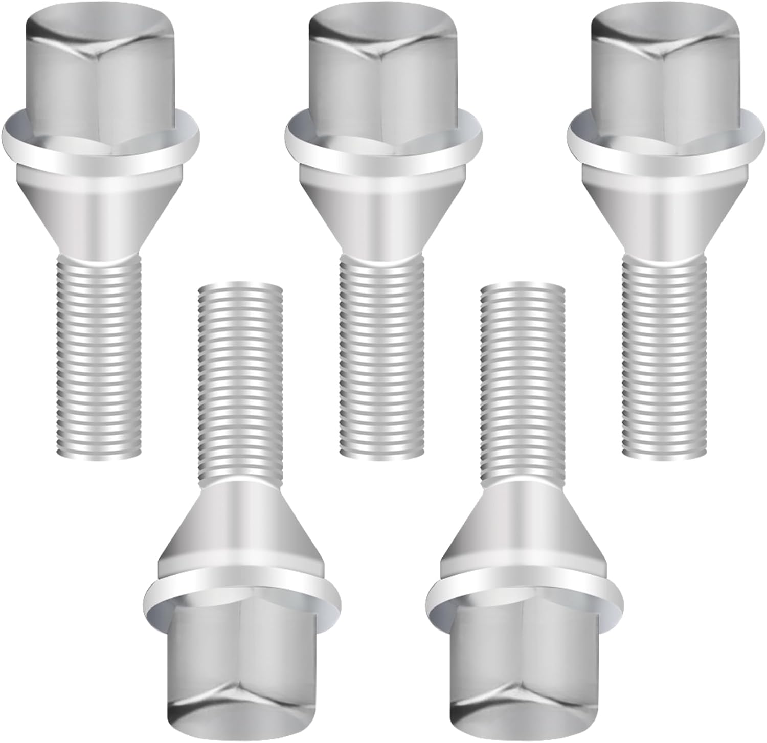 5PCS M12x1.25 Wheel Studs Heavy Duty Wheel Lug Nuts