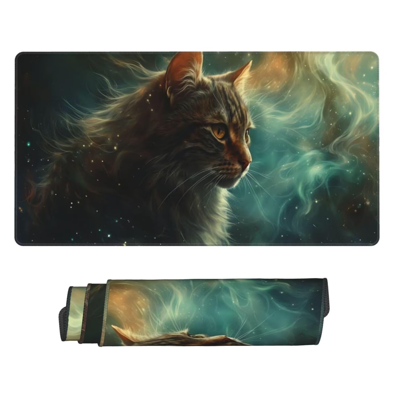 Gamingowa podkładka pod mysz XXL 1200 x 600 mm, podkładka pod mysz ze zwierzętami, duża, 120 x 60 cm, rozszerzona podkładka na biurko, akcesoria gamingowe z przyszytymi krawędziami dla poprawy