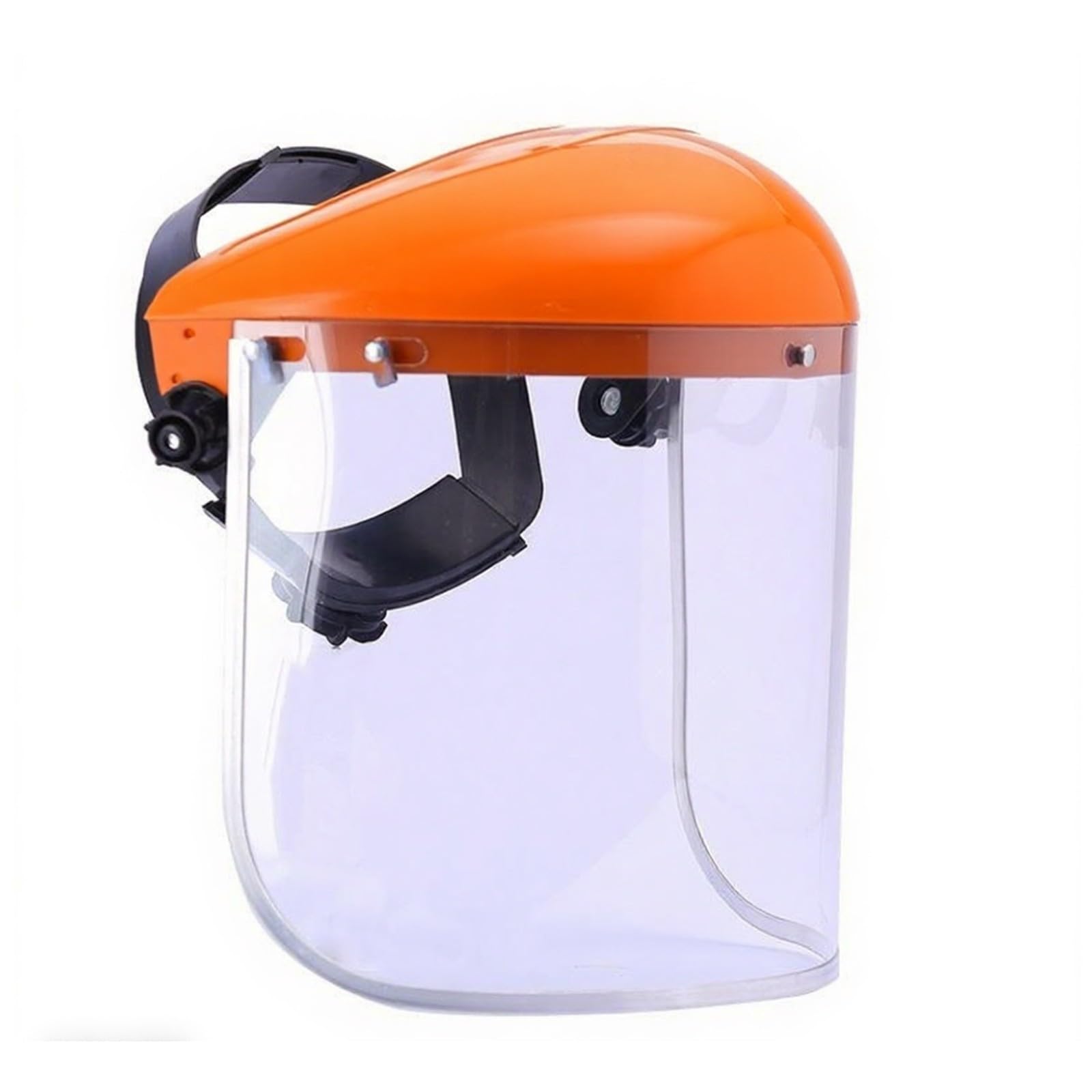 Bottone Men's D High-Impact Clear Protective Faceshiel, Ergonomic Adjustable Headgear & Full Coverage For Workshops Clear High Impacts Resistant Protective Faceshields Adjustable Headgear Construction Helmet