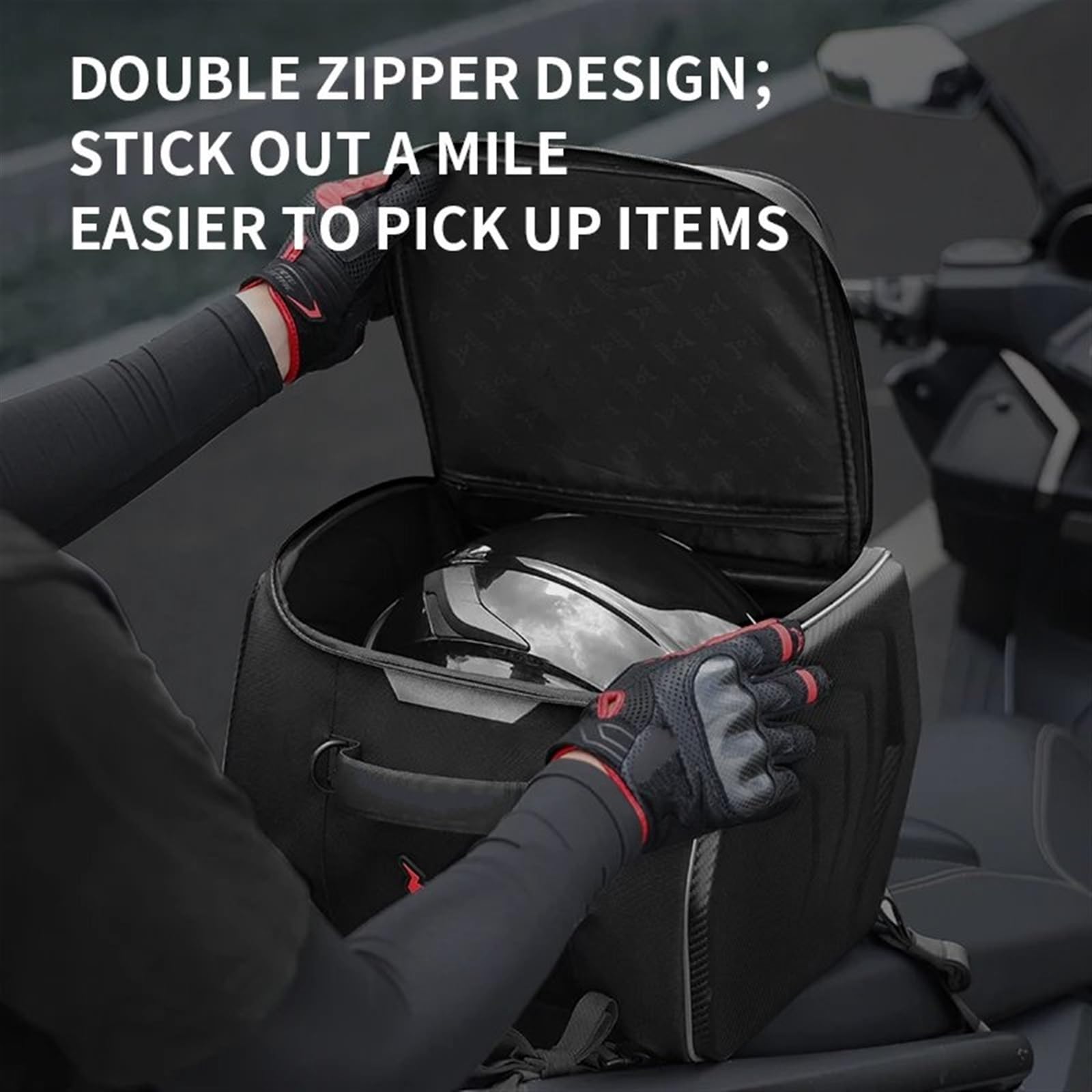 Bolsa De Equipaje para Moto Bolsa Impermeable para Casco de Motocicleta, Bolsa de Asiento Trasero multifunción para Motocicleta, Mochila para Ciclista de Alta Capacidad Bolsas De Sillín Moto