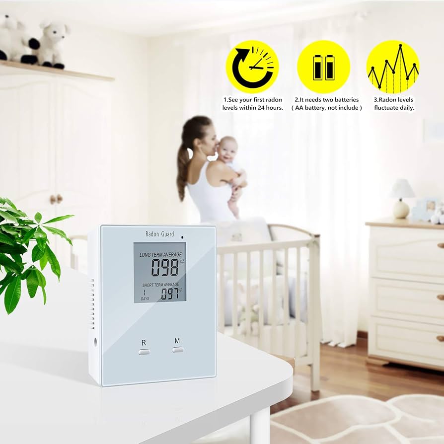 Home Radon Detector, Portable Radon Meter, Elifecity Long and