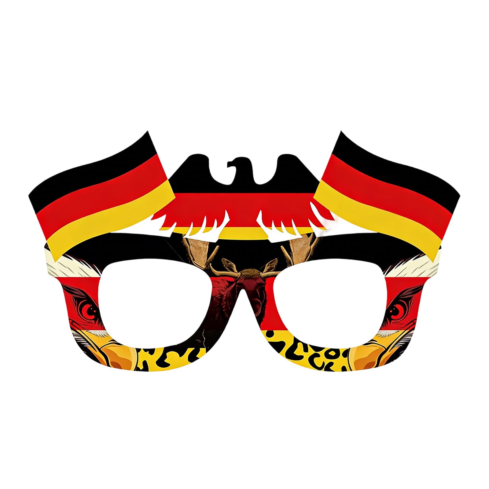 Tsophreniq Cheerleader Fan Glasses in 10 Countries Flag Designs Themed Party Perfect for Soccer Games and Celebration Tournament Fan