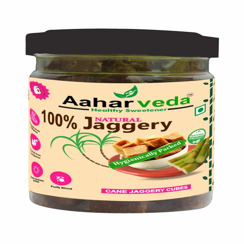 Aaharveda Premium Jaggery/Gur/Shakkar Powder 500gms Pack of 2 100