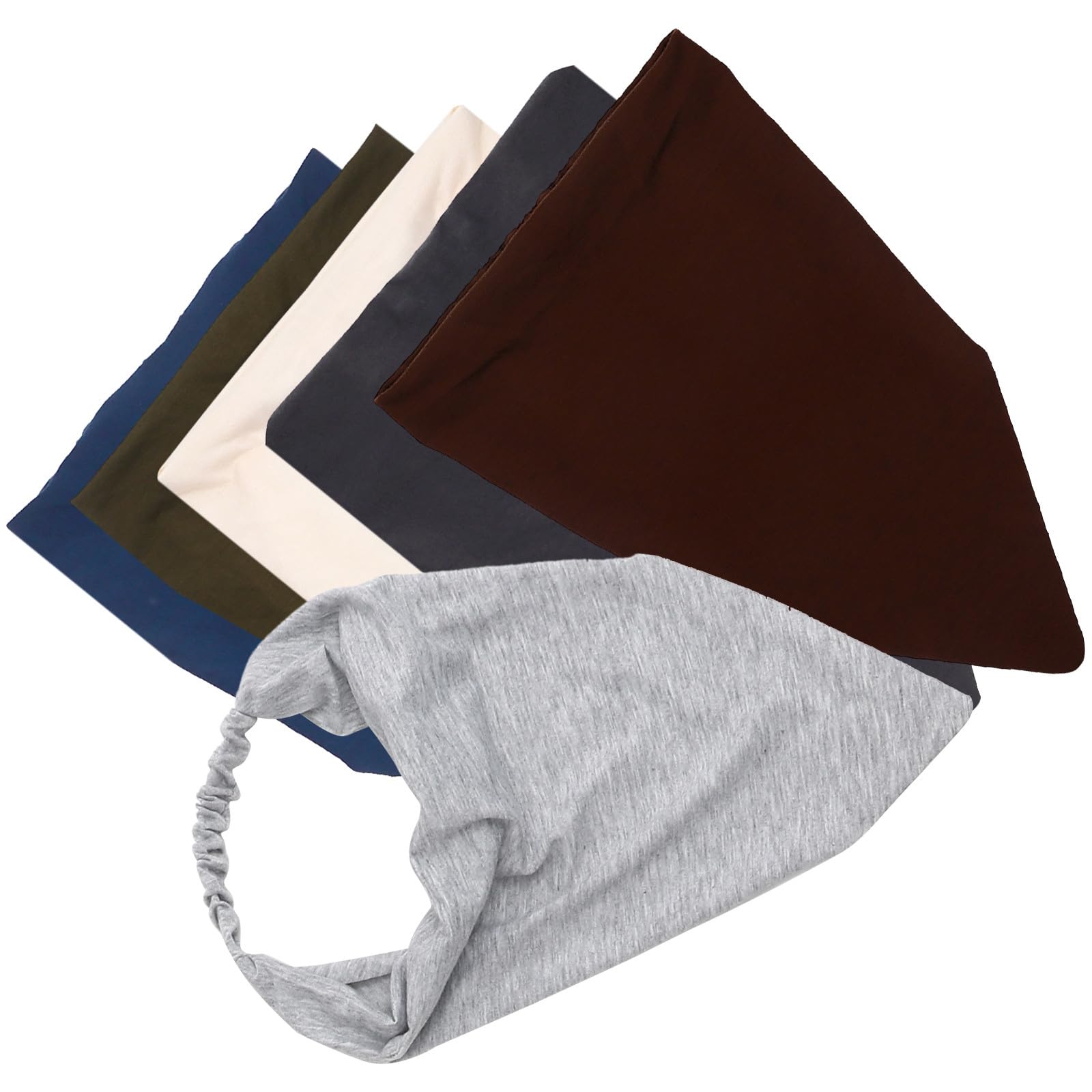 Bandeaux Élastiques Style Bohème Élégant en Coton et Polyester 6 Pièces Confortables et Faciles à Porter pour Femmes pour Cheveux ou Courts