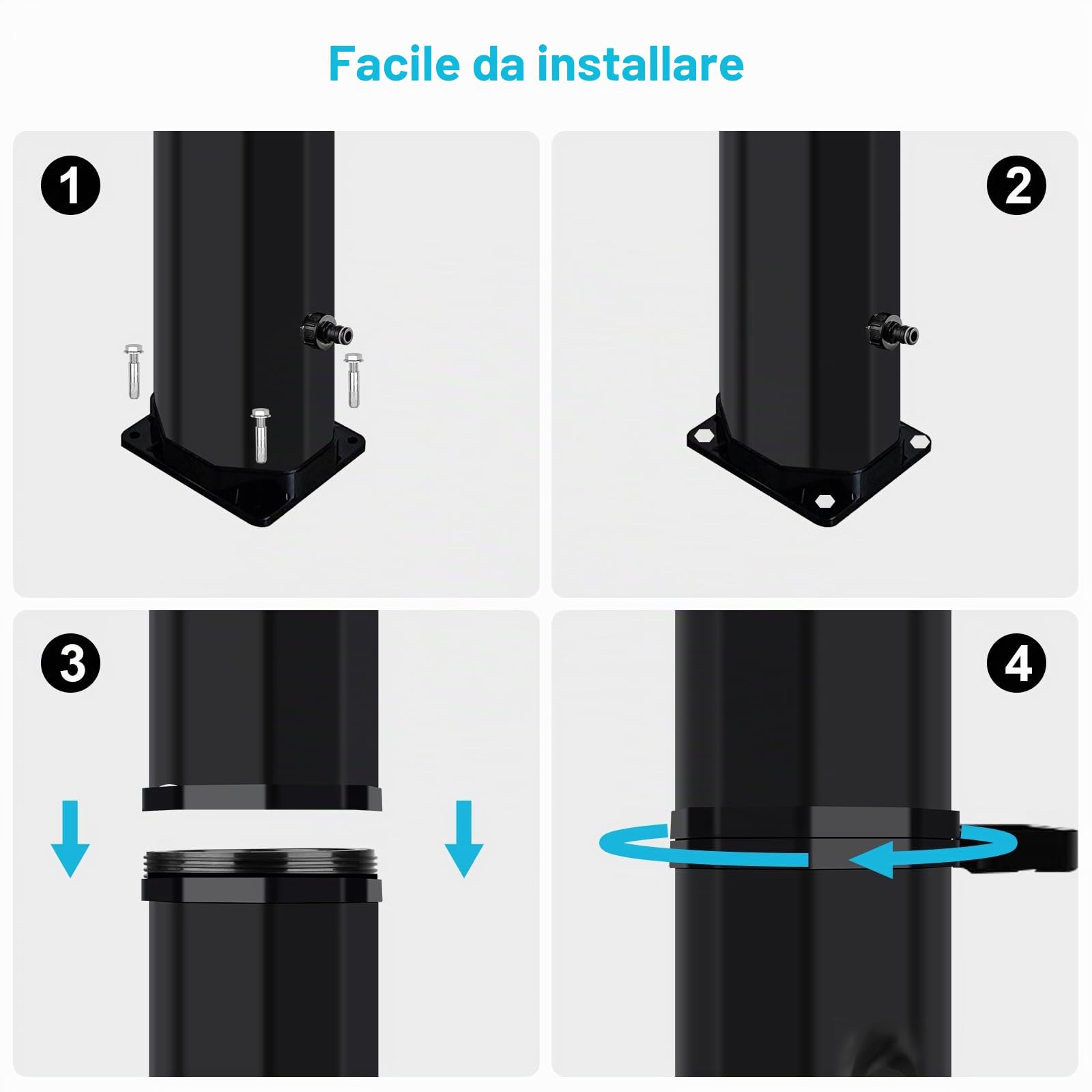 Doccia Solare Esterno 60 L, Colonna Doccia Solare Piscina con Telo Protettivo, Solare da Esterno con Doccia e Rubinetto a Pedale, Serbatoio PVC, Acqua Calda Fredda, Soffione 360° Giardino Campeggio