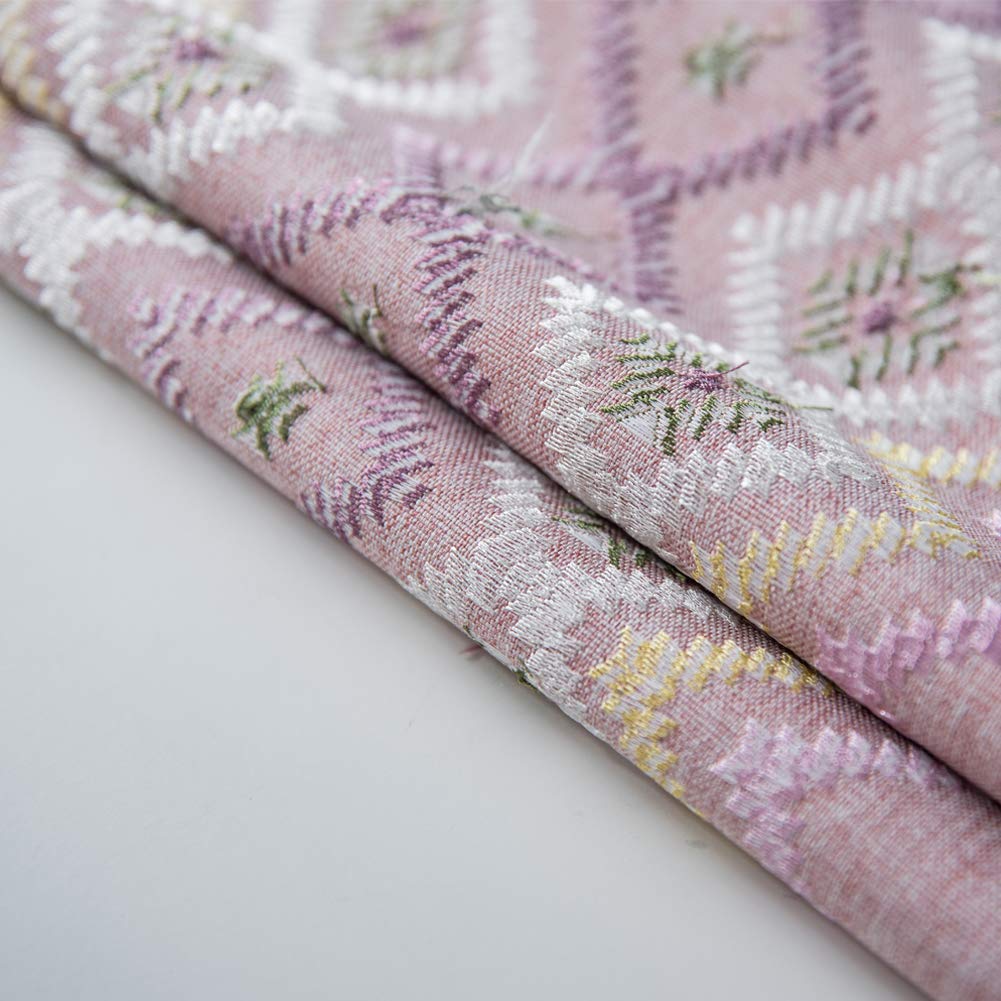 Amzali Tovaglia Rettangolare In Lino E Cotone – Rosa, Con Bordo A Nappe, 140x200 Cm (55x79 Inch) - 2